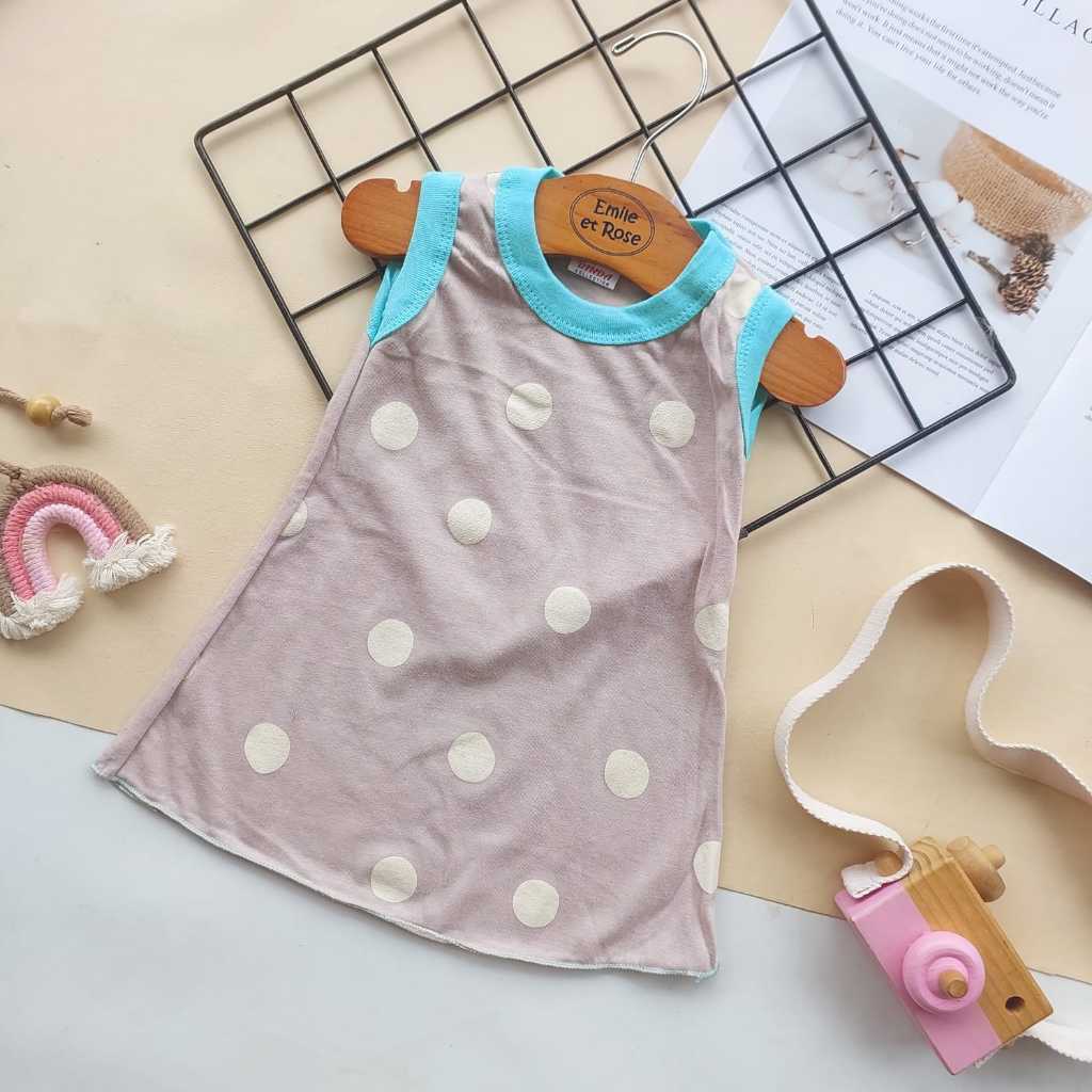 Baju Daster Bayi Perempuan Lekbong 0-6 Bulan Bahan Kaos