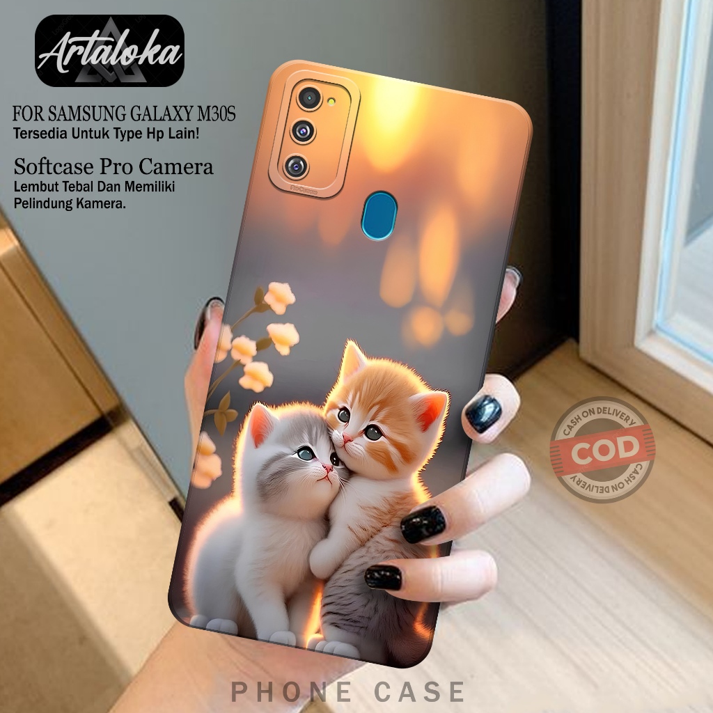 Softcase Hp Samsung Galaxy M30S Fashion Case Kucing Case Samsung Galaxy M30S Silikon TPU Pro Camera 