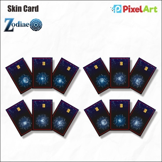 

STICKER CARD ATM STIKER KARTU ATM E-MONEY MOTIF ZODIAC ZODIAK ANTI GORES ATM SKINCARD