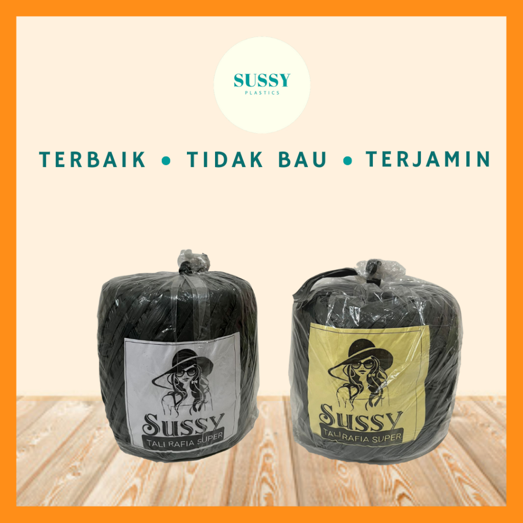 

Tali Rafia / Tali Plastik Hitam 600 900 Gr Gram Tebal Kuat