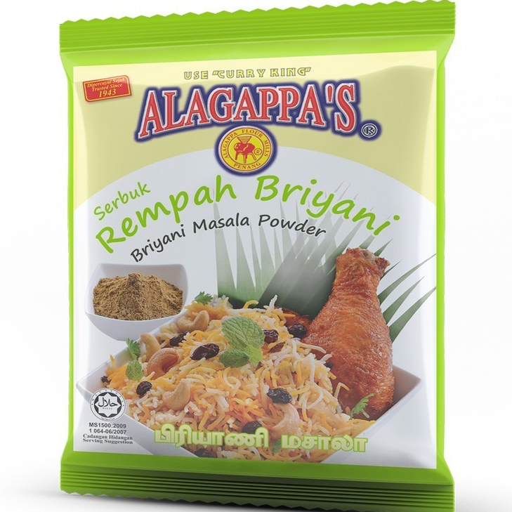 

SERBUK REMPAH BRIYANI (BRIYANI MASALA POWDER) ALAGAPPA'S 100G