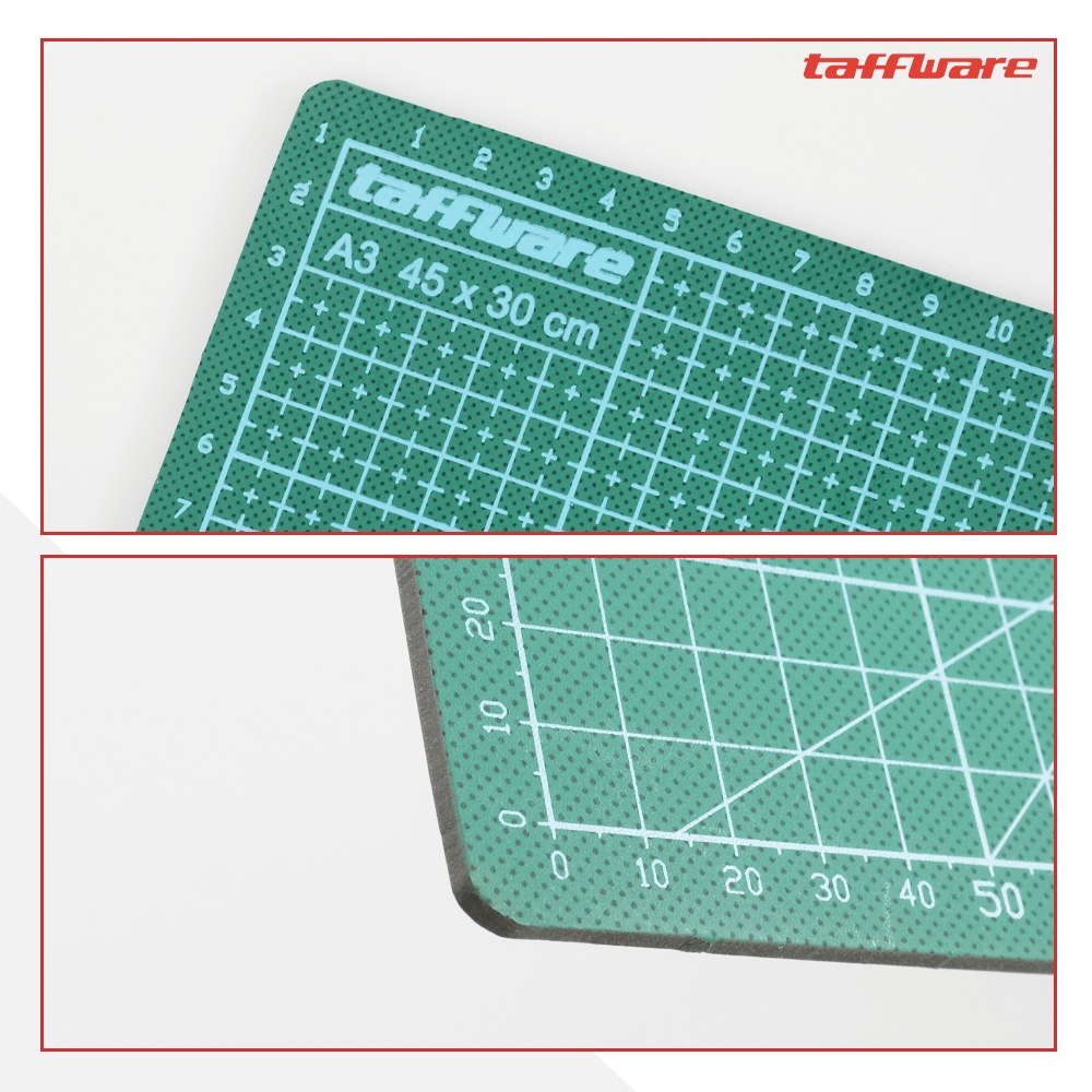 

Taffware Alas Potong Work Cutting Mat Pad A3 45x30cm - Green