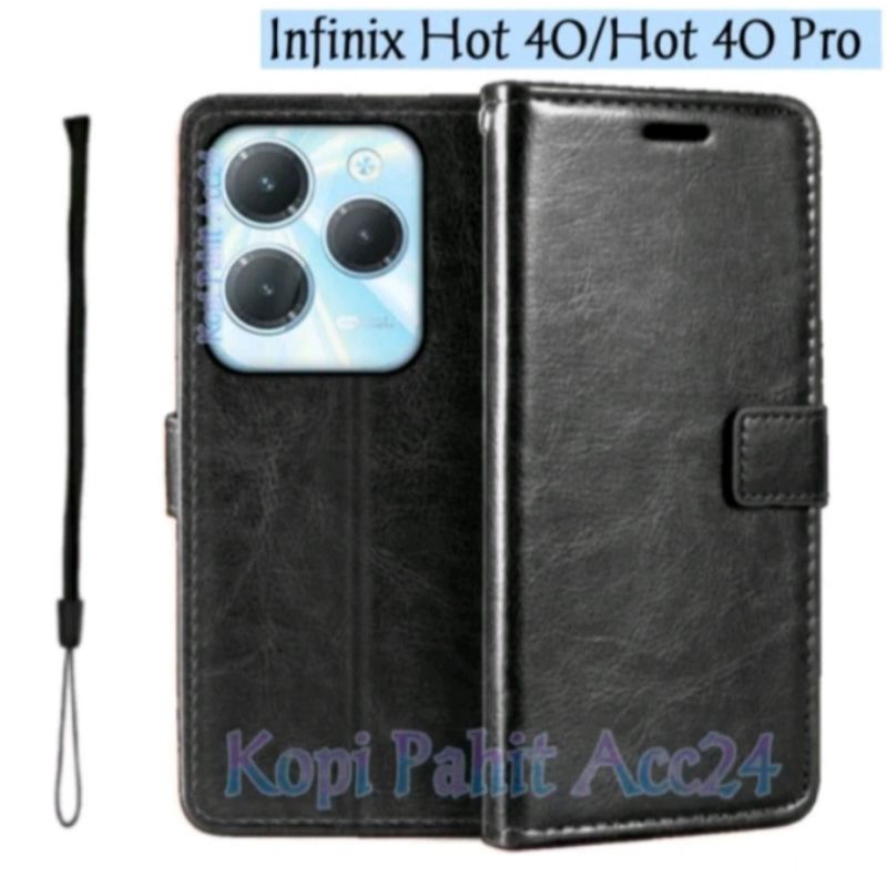 Case untuk Hp Infinix Hot 40 Infinix Hot 40 pro X6836 X6837 flip cover flip case handphone