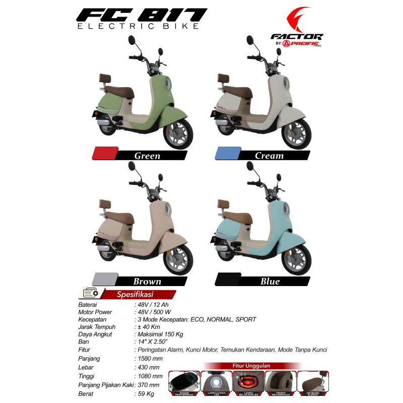 Sepeda Listrik FACTOR 817 by PACIFIC