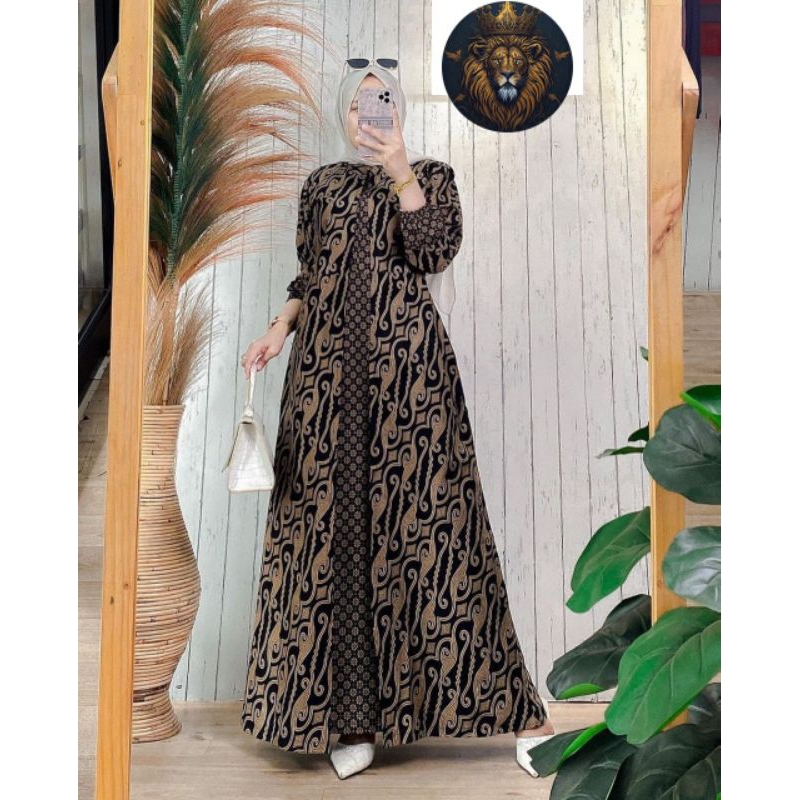 Gamis Batik Cardigan Katun Parangjarum