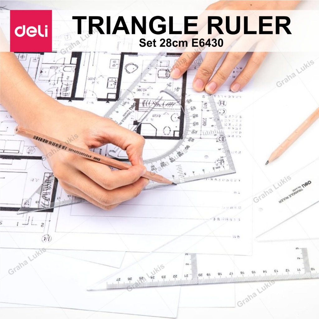

RK Deli Ruler - Penggaris Segitiga Set 28cm E6430