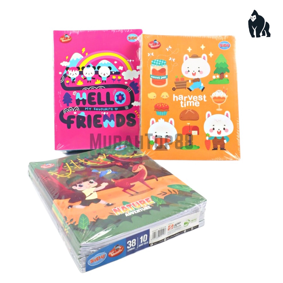 

Ready Stok Buku Tulis Sidu 38 Lembar Buku Sekolah Anak Karakter Sinar Dunia PER PACK ISI 1 PCS K61