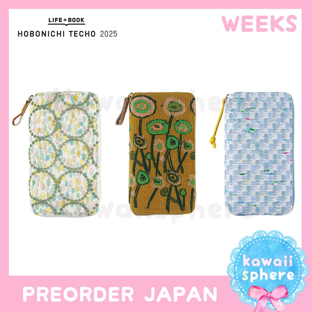 

Hobonichi Techo Weeks Cover | Hobonichi Weeks 2025 Design | Mina Perhonen / Linton | Preorder Handcarry Japan