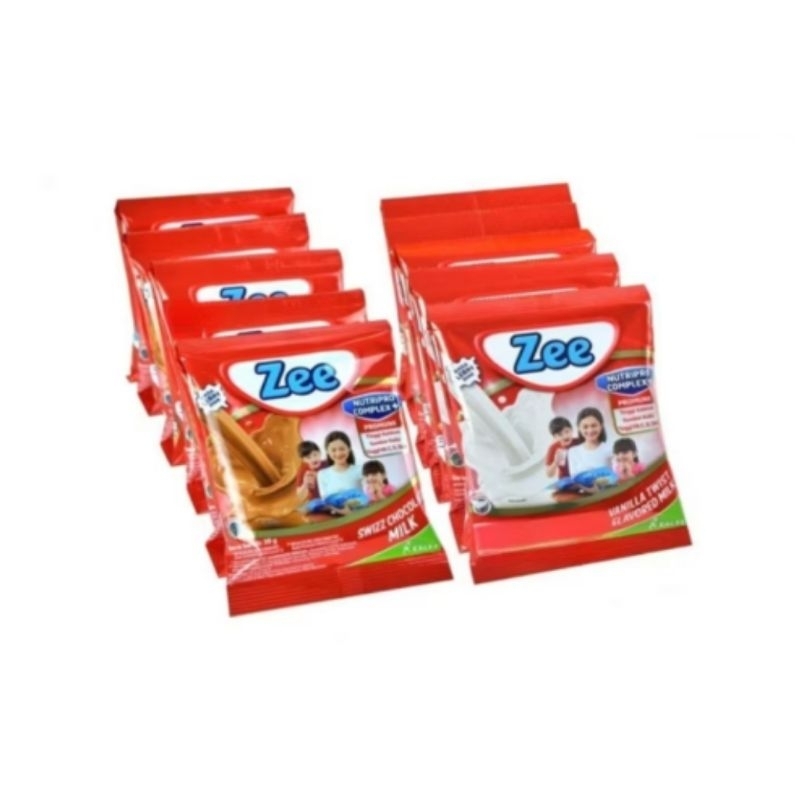 

Susu Bubuk Zee 38gr x 10 Sachet / 1 Renteng - White Milk & Chocolate Milk