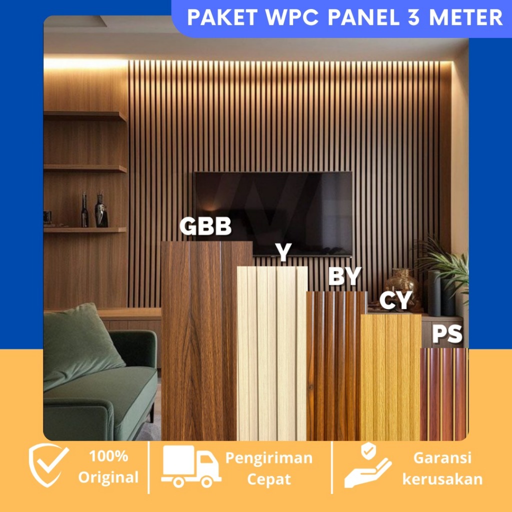 Wpc panel (PREMIUM) 1meter/kisi-kisi/Wallpanel/Wpc murah/Wpc Panel Terlengkap
