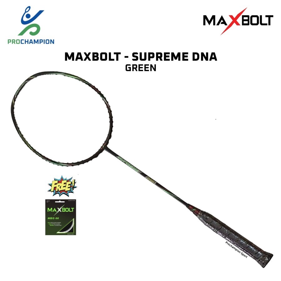 Raket Badminton Original Maxbolt Supreme DNA - Green