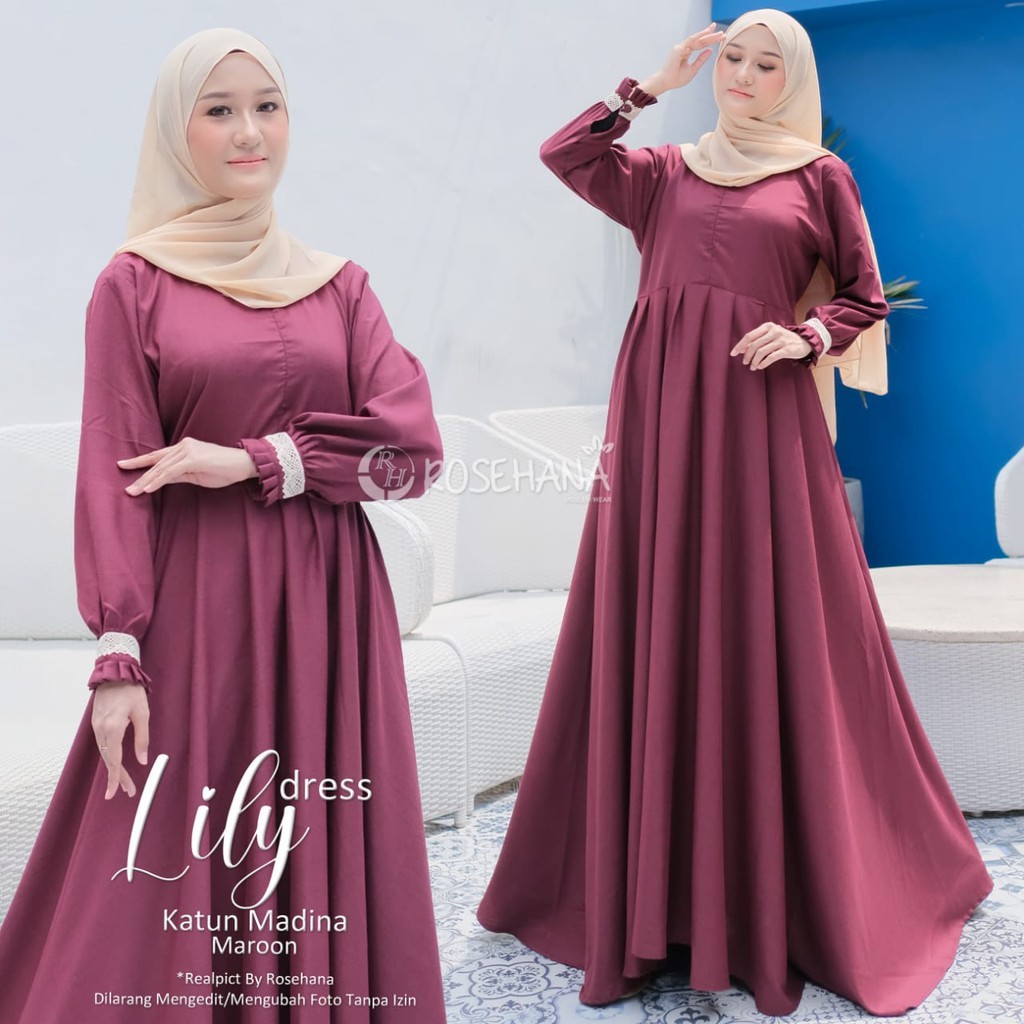 Gamis Katun Polos Elegan Model Simpel