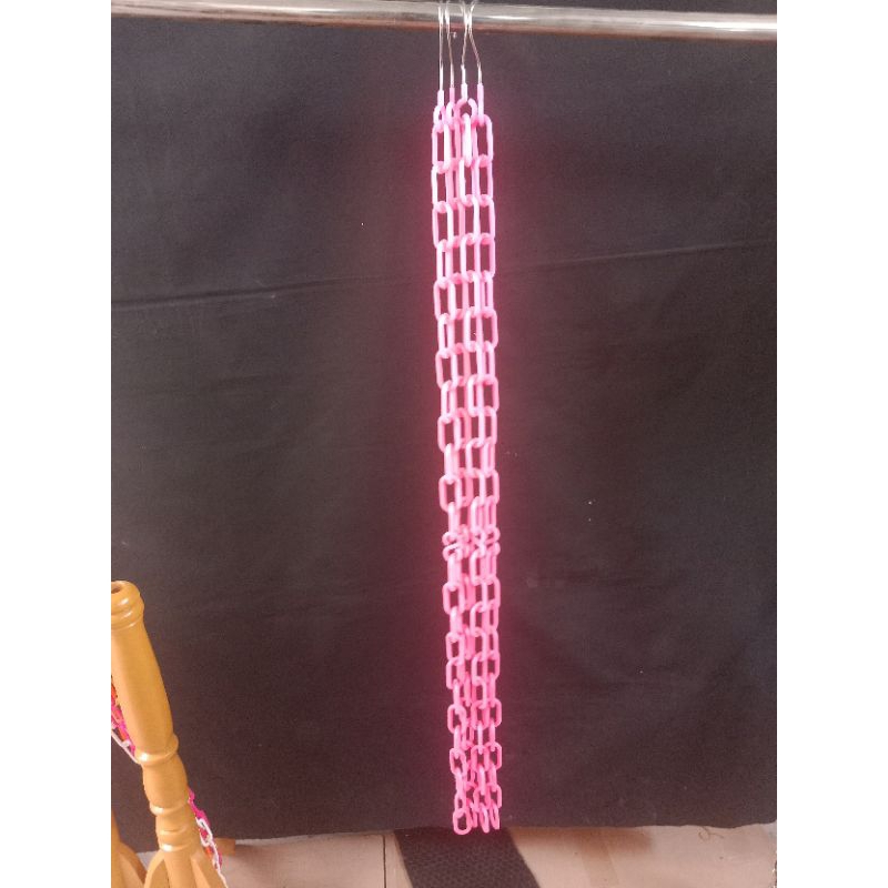 hanger rantai Gantungan baju rantai Pink Plastik