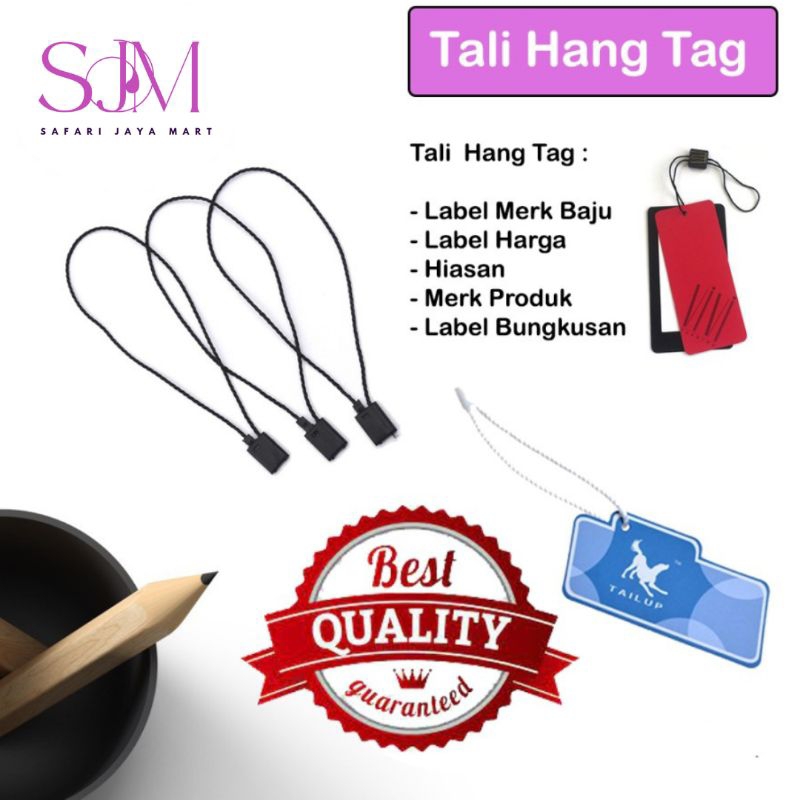 

Tali Merk Baju Hangtag Hang Tag Label Baju Merk Name Tag Loop Lock Pin - Hitam