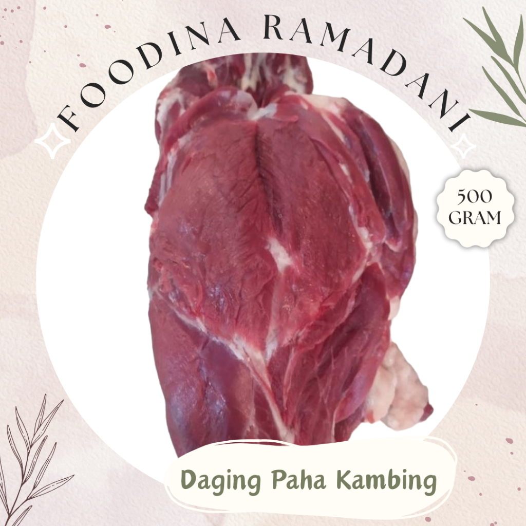 

DAGING PAHA KAMBING Tanpa Tulang - Lamb and Mutton Fresh [ Berat 500gr ] Harga Per 0,5 Kg