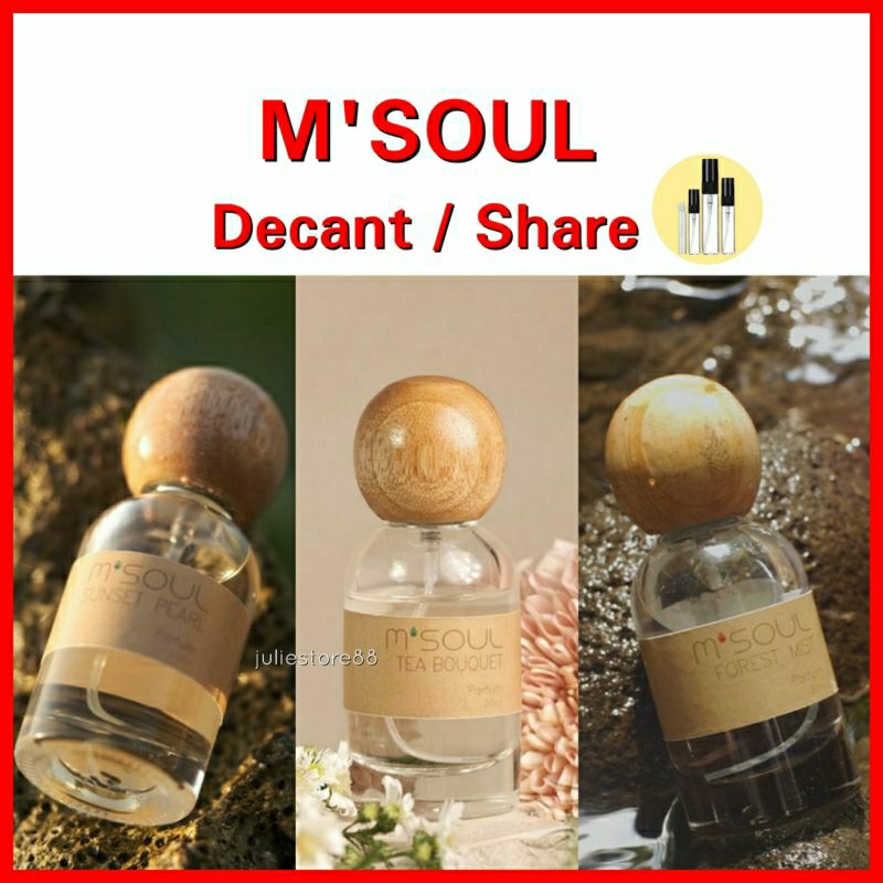 Decant Share M'Soul Parfum Tea Bouquet Sunset Pearl Forest Mist