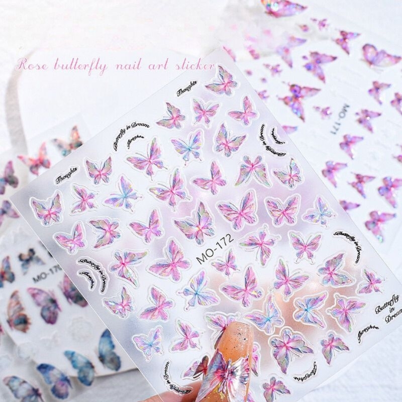 

STICKER BUTTERFLY PINK MO-172 HIASAN KUKU STICKER KUKU HOLOGRAM