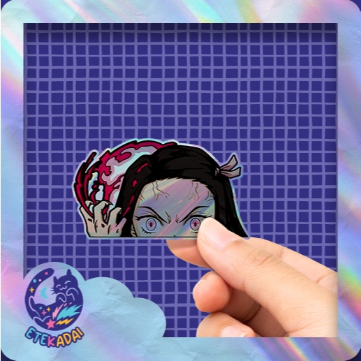 

Stiker Hologram Anime Demon Nezuko Demon