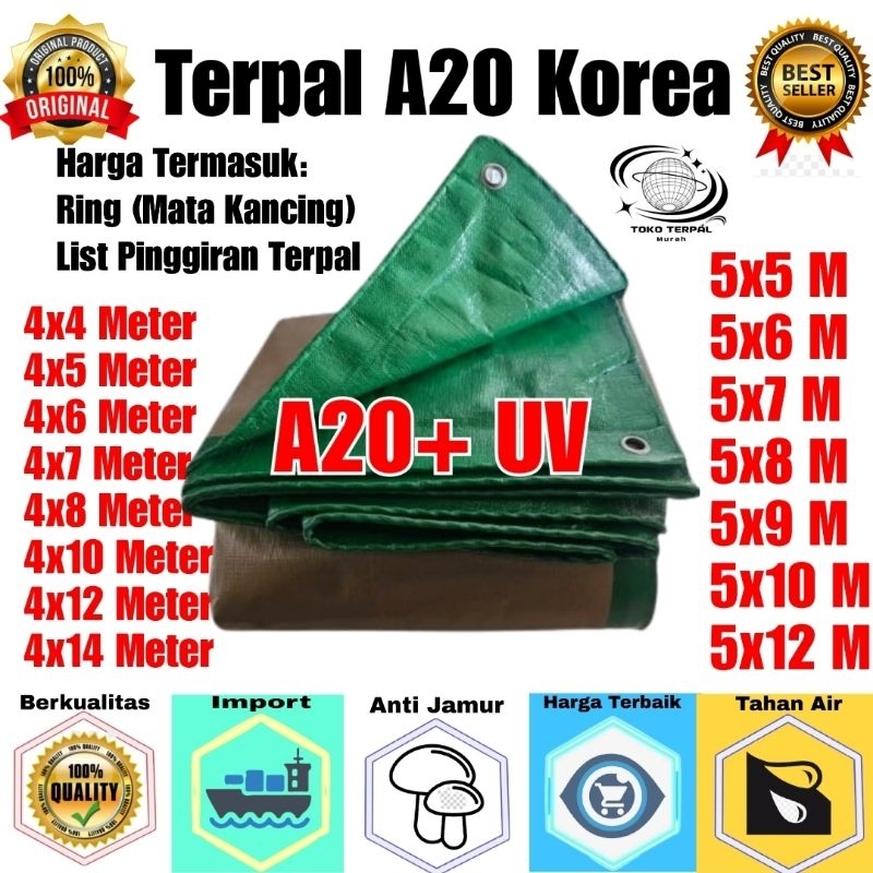 Terpal A20 Ukuran 5x10 Korea Super Tebal