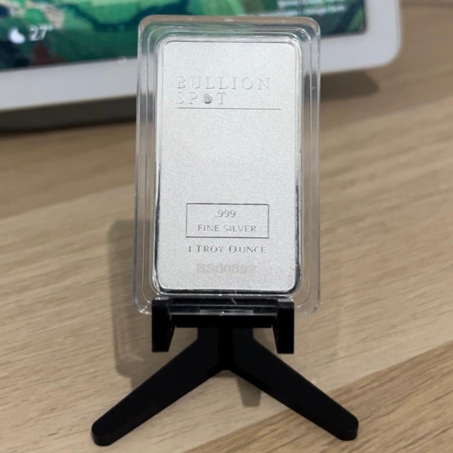 Stand Coin Mini DIY Holder Display Kecil Emas Antam Perak Silver Kartu Nama