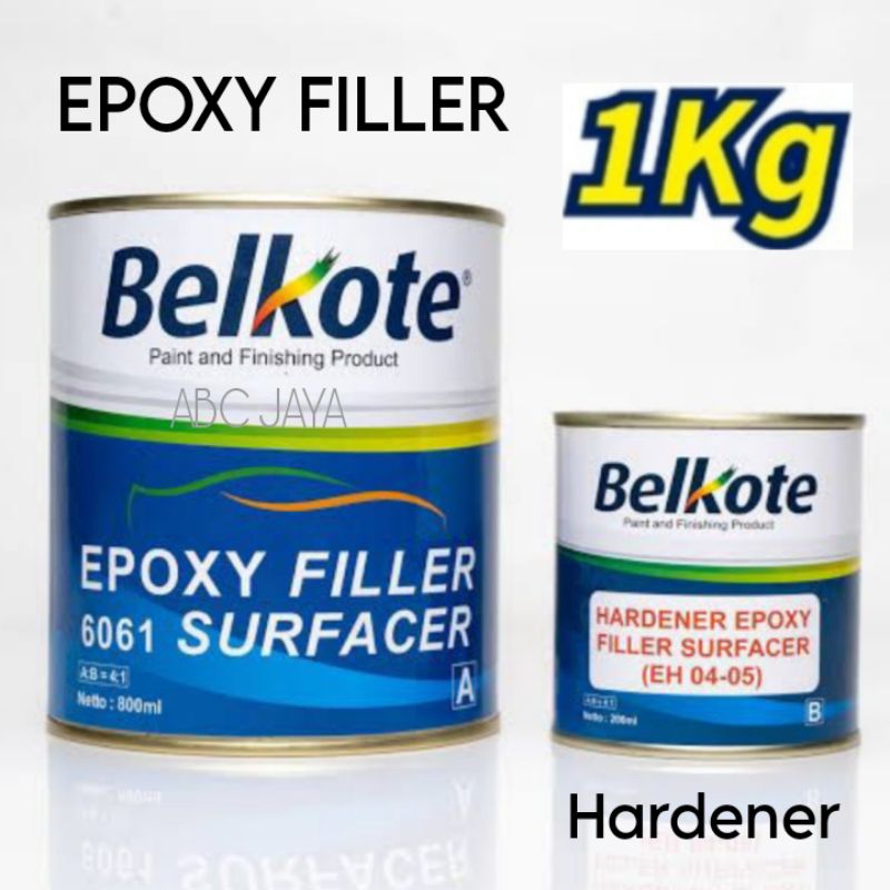 Cat Belkote Epoxy Filler Surfacer 1Kg Poksi Foksi Dasaran Cat Epoksi Belkot 1 Liter Kilo