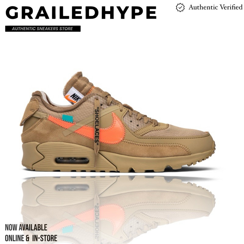 THE TEN Nike Air Max 90 x Off White Desert Ore (100% Original)