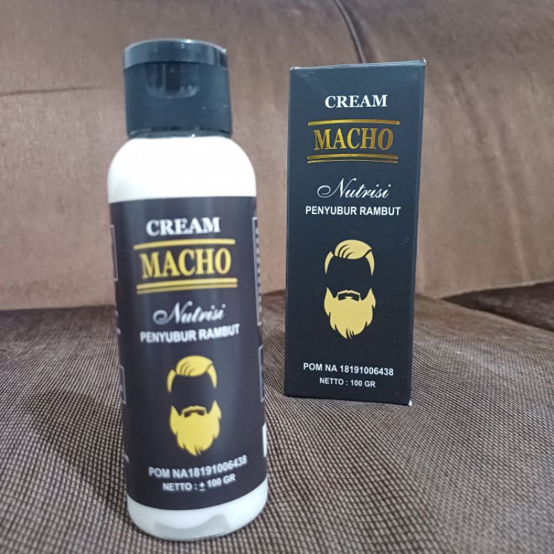 Obat Penyubur Rambut Penumbuh Brewok Jenggot Kumis Rambut Paling Ampuh CREAM MACHO