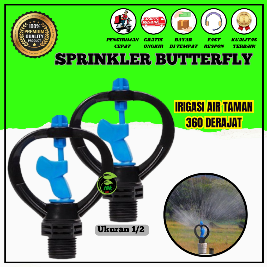 Sprinkler Pertanian Sprinkler kupu-kupu Plus Sok Drat Sprinkler Taman Kebun INBEKEN