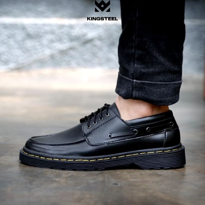Docmart Hitam Sepatu Pria Docmart Baron Sepatu Formal Sepatu Elegan Kekinian Sepatu Kasual Skena Ter
