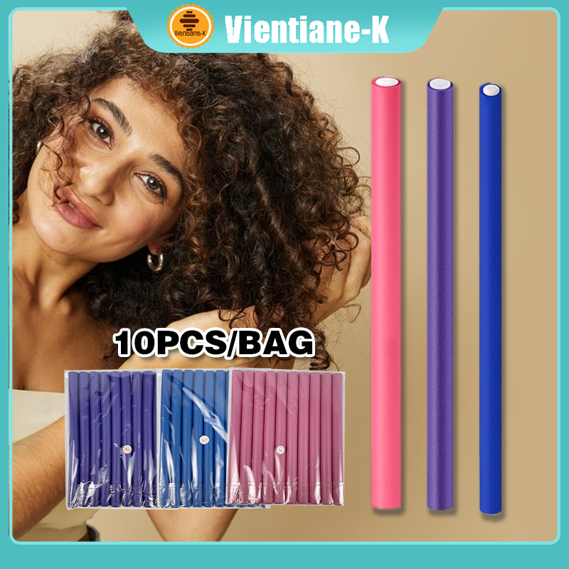 10pcs Roll Sosis Rambut Roll Keriting Rambut Roll Sosis Curly Rambut