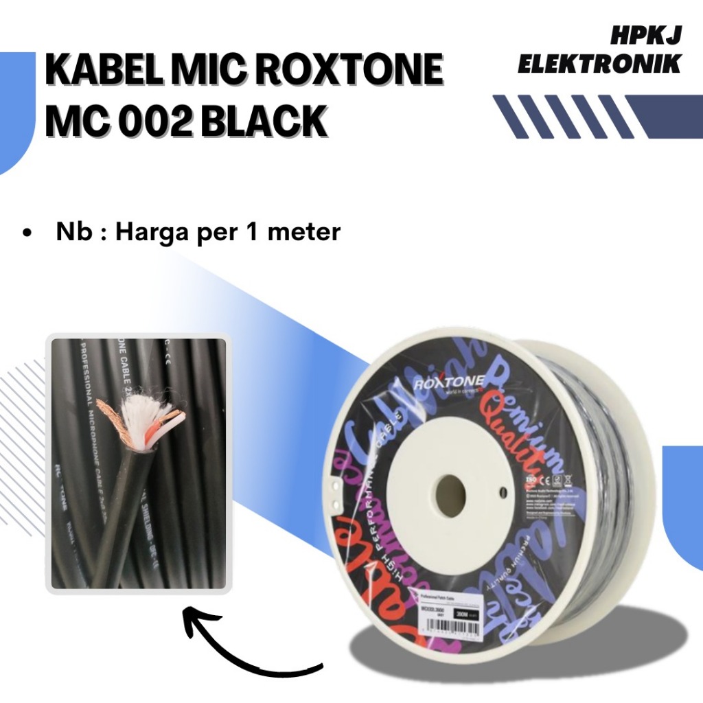 KABEL MICROPHONE ROXTONE MC-002 kabel mic roxtone mc-002