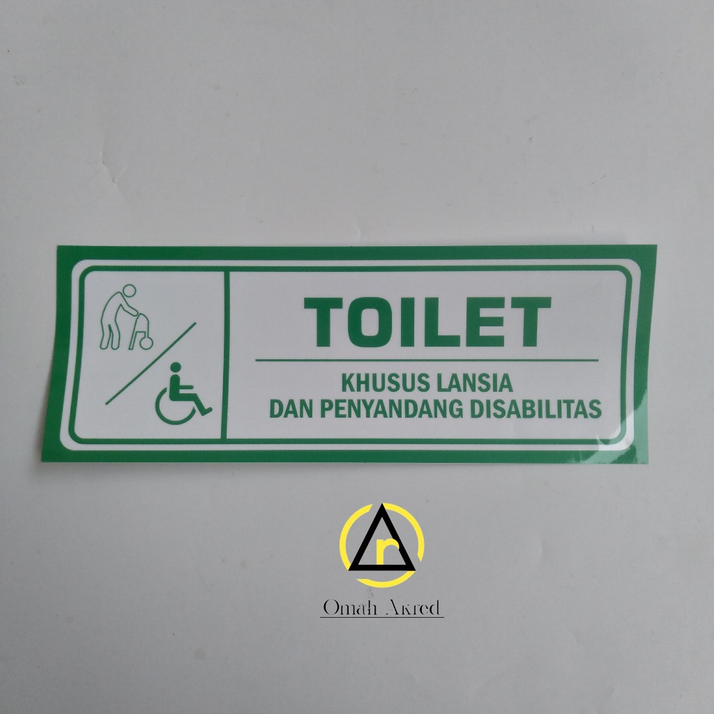 

Stiker Toilet Khusus Lansia - Toilet Khusus Penyandang Disabilitas - Stiker Toilet