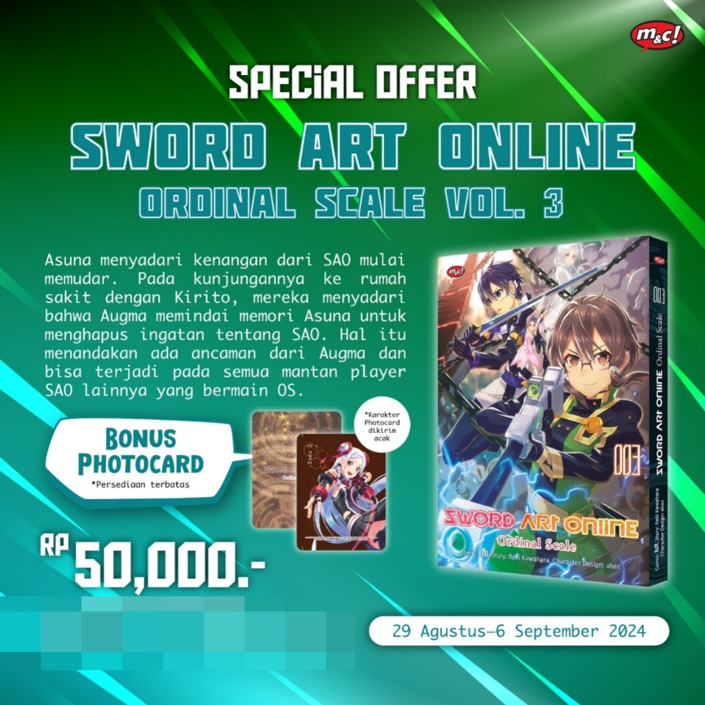 Komik Sword Art Online The Movie - Ordinal Scale 3 (SPECIAL OFFER) by Reiki Kawahara/Abec