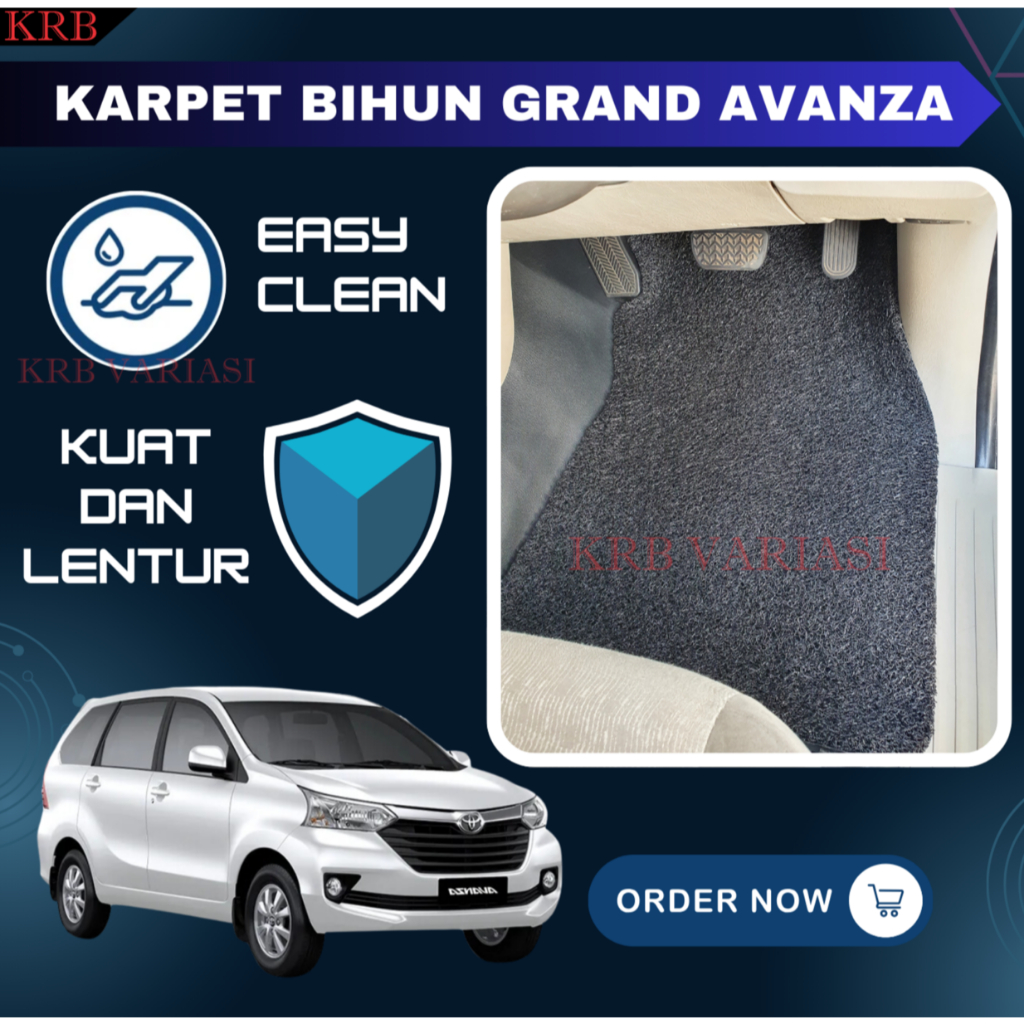 Karpet Lantai Bihun Karpet Mobil Bihun Toyota Grand New Avanza 2016 - 2021 Karpet Mie Avanza Fullset