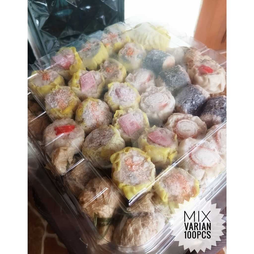 

Dimsum Mix isi 100 pcs aneka varian Halal bahan Premium