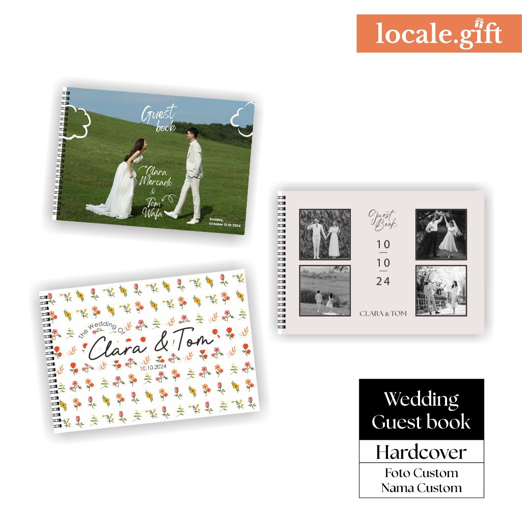 

HARDCOVER | Buku tamu pernikahan Custom | Wedding guest book custom foto
