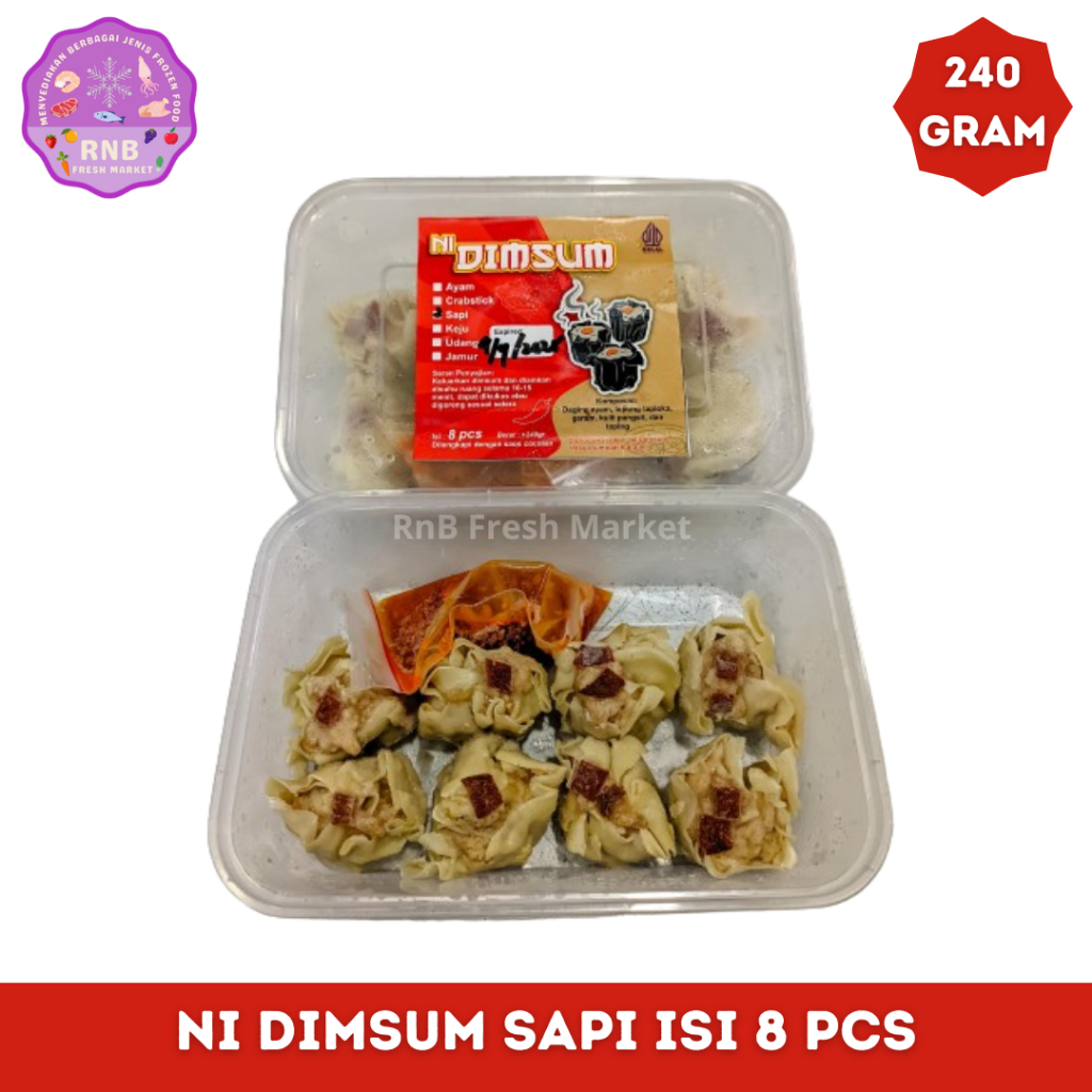 

Ni Dimsum Sapi Isi 8 Pcs Netto 240 Gram