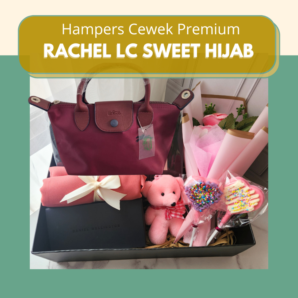 

HAMPERS CEWEK KADO ULANG TAHUN GIFTBOX PACAR RACHEL LC SWEET HIJAB ULTAH / WISUDA / ANNIVERSARY / WEDDING by Hapunni Collection