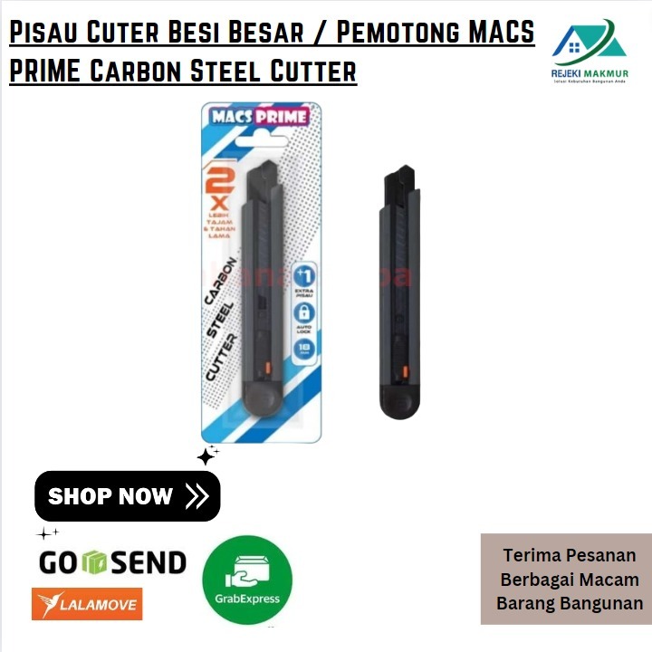 

Pisau Cuter Besi Besar / Pemotong MACS PRIME Carbon Steel Cutter