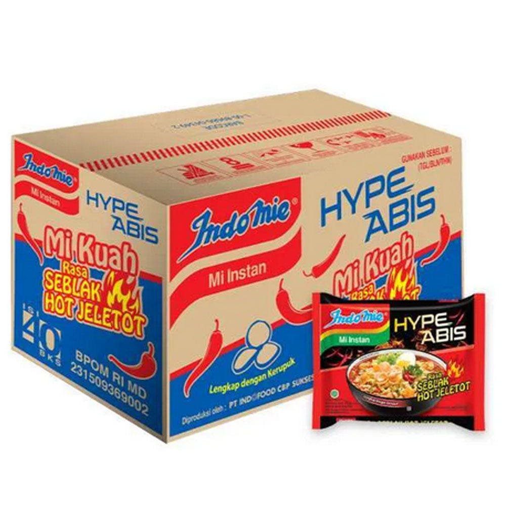 

INDOMIE HOT SEBLAK HOT JELETOT DUS ISI 40