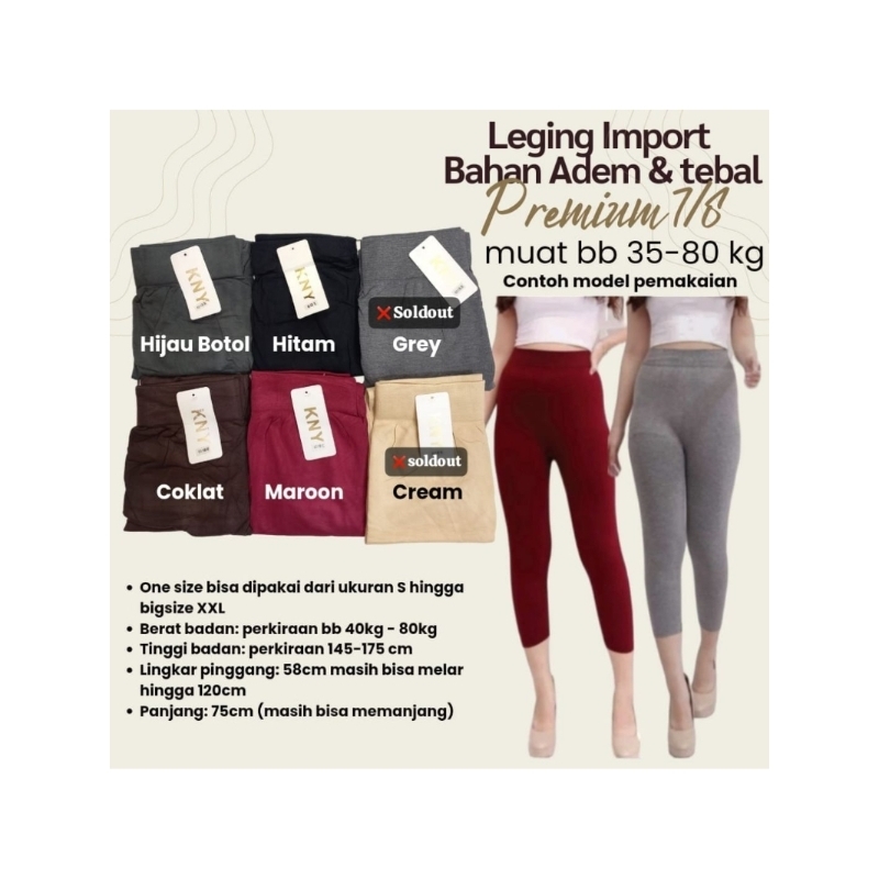 KNY* LEGGING ⅞ Wanita