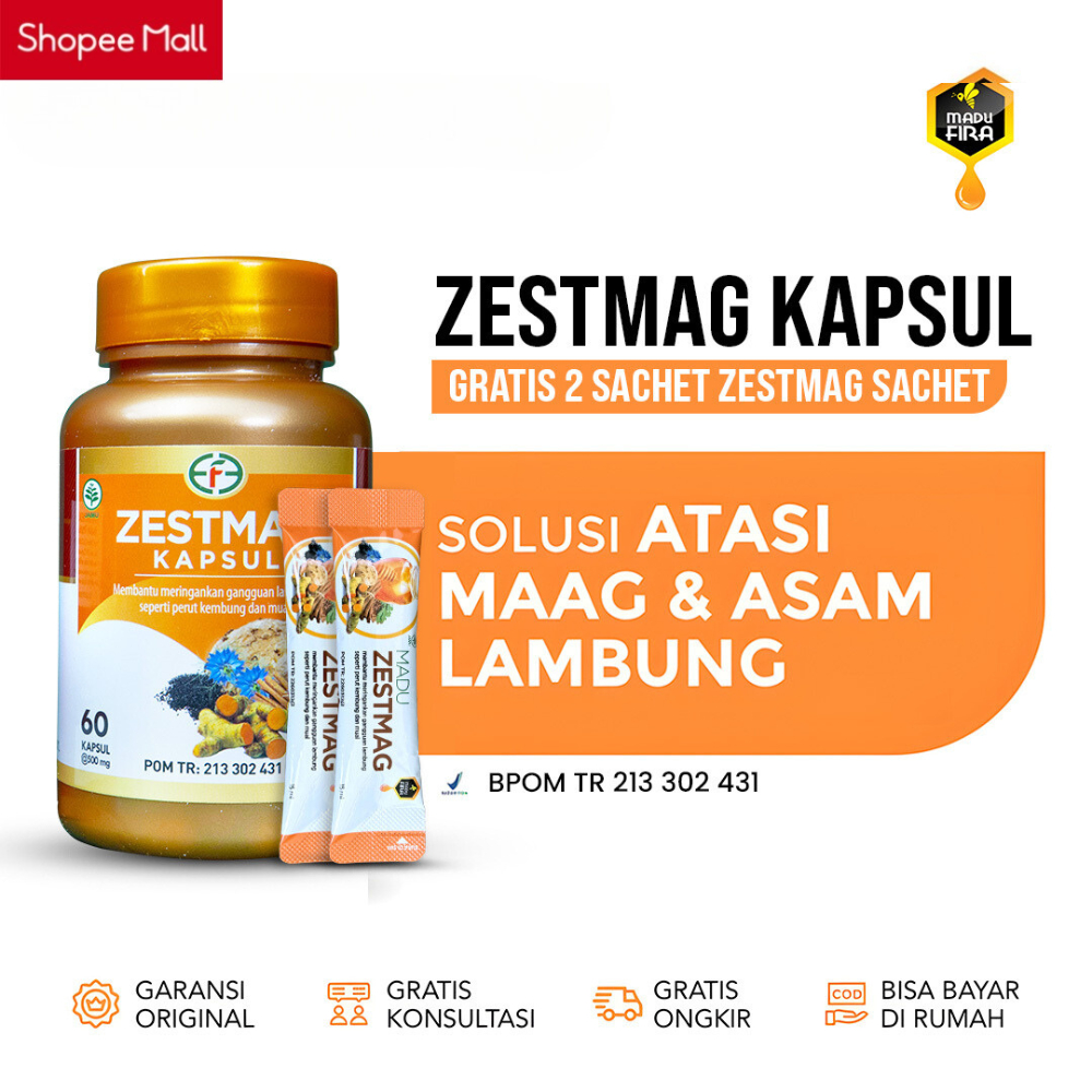 KAPSUL ZESTMAG - Solusi Membantu Atasi Maag dan Asam Lambung 1 Botol