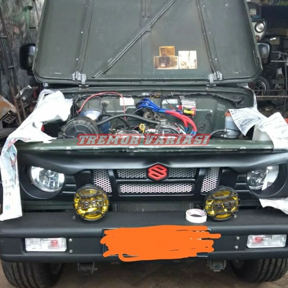 Grill model angry bird lampu bulat suzuki jimny katana
