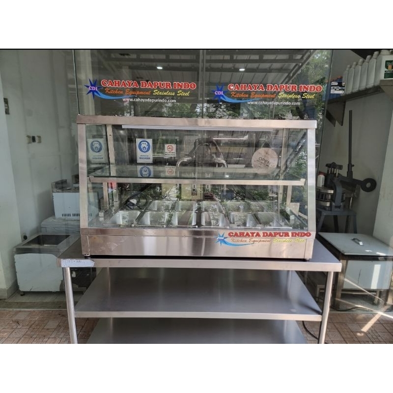 ETALASE MAKANAN / PEMANAS MAKANAN / COUNTER FAST FOOD / WARMER / BAIN MARIE PORTABLE / PENGHANGAT MA