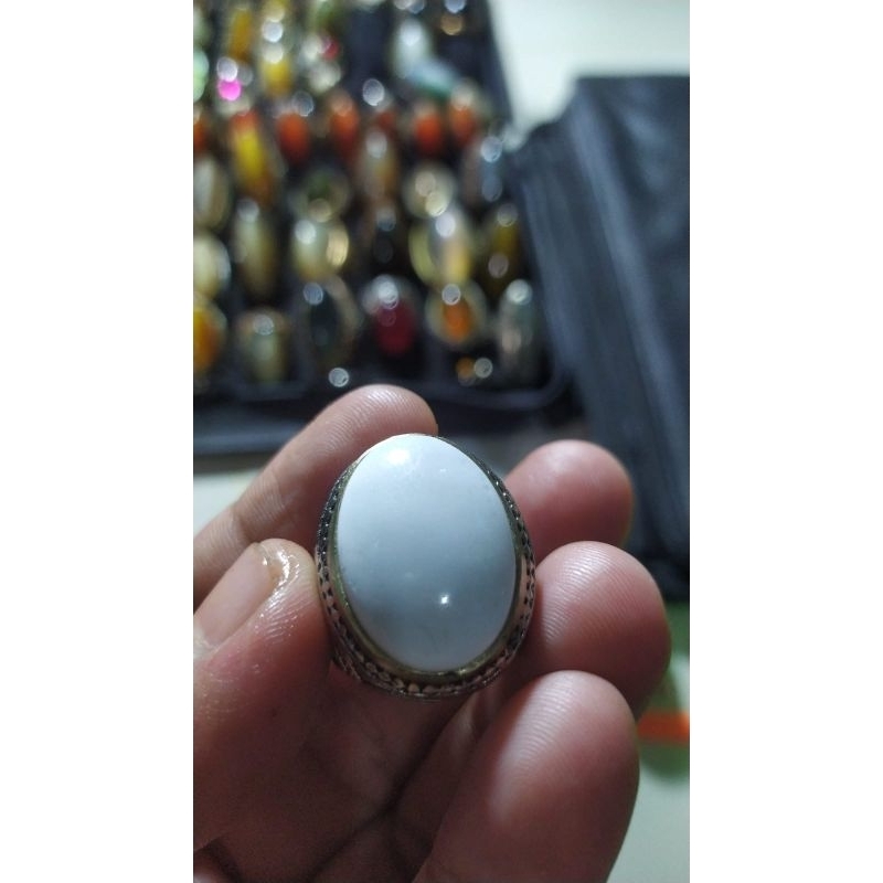 Cincin Natural Batu Yaman abyad