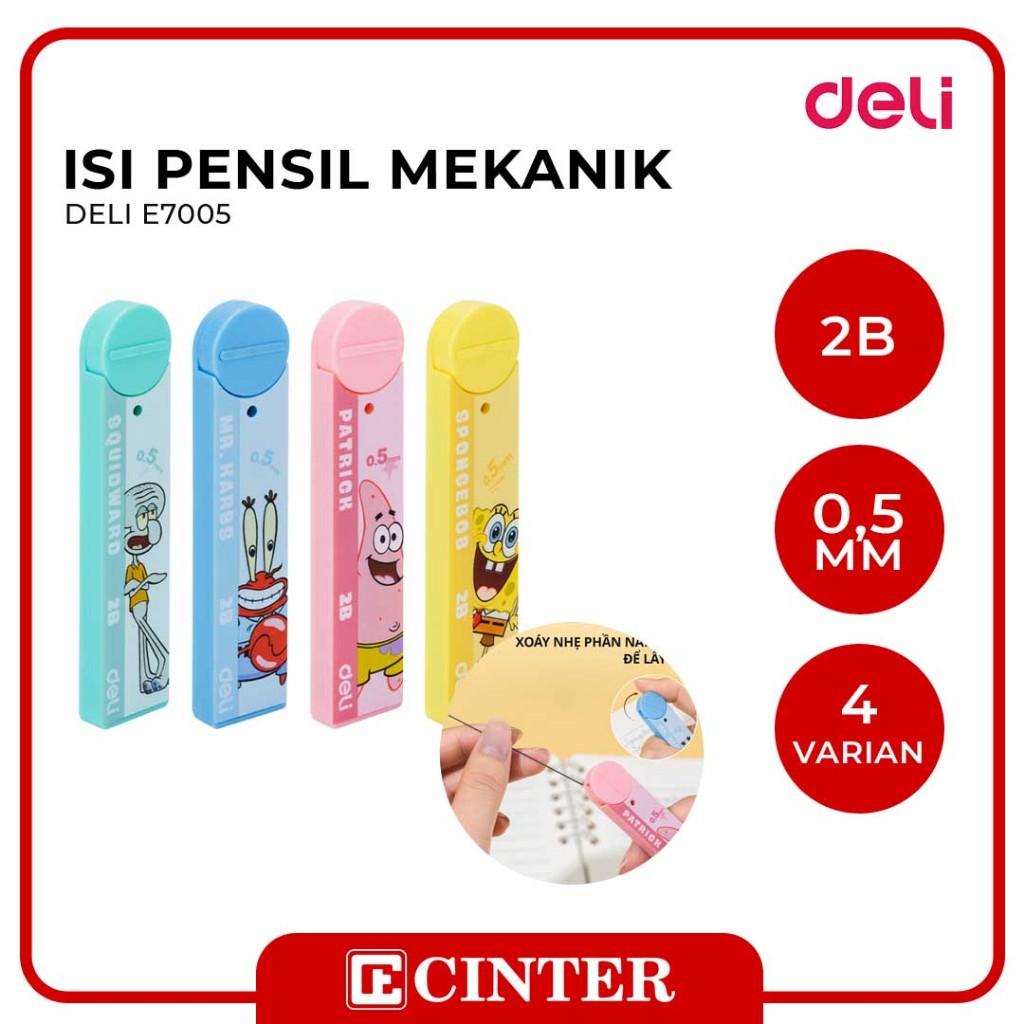 DELI - ISI PENSIL MEKANIK / REFFIL ISI PENSIL E7005 2B 0.5MM
