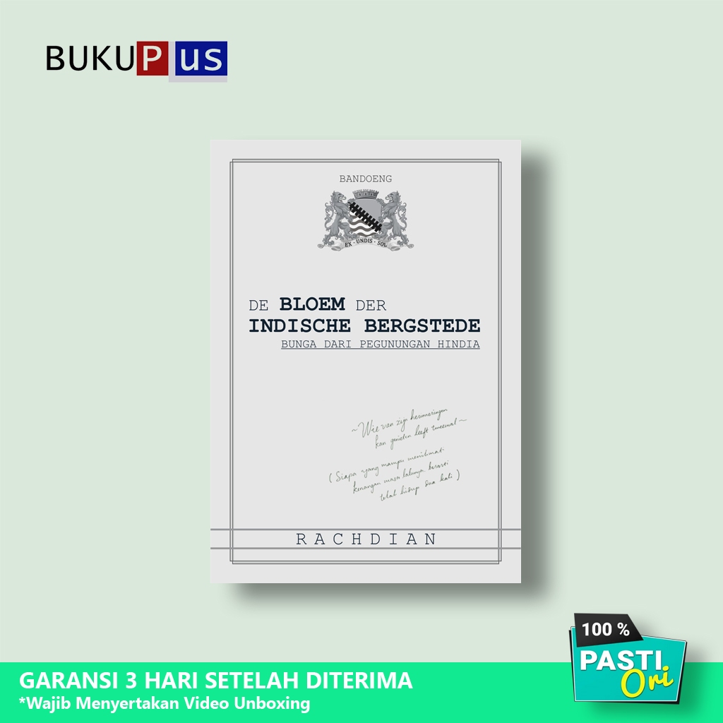 Buku Novel De Bloem Der Indische Bergstede - Rachdian