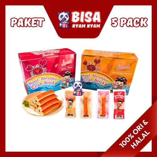 

HALAL SNACK - [5 Pack] LUVISH HAND SHREDDED CRAB STICK - 15gr