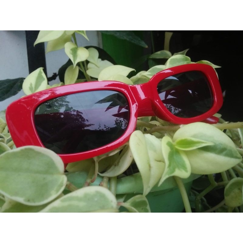 kacamata dewasa oval frame merah