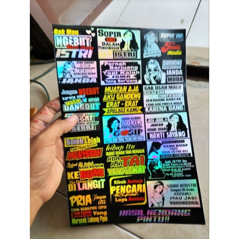

STIKER KATA KATA | STIKER PACK | STIKER 1 LEMBAR | STIKER HOLOGRAM
